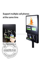 Ψηφιακή υποστήριξη περίπτερων συστημάτων σηματοδότησης 21,5 ίντσας LCD Wifi αρρενωπή και χρέωση Iphone